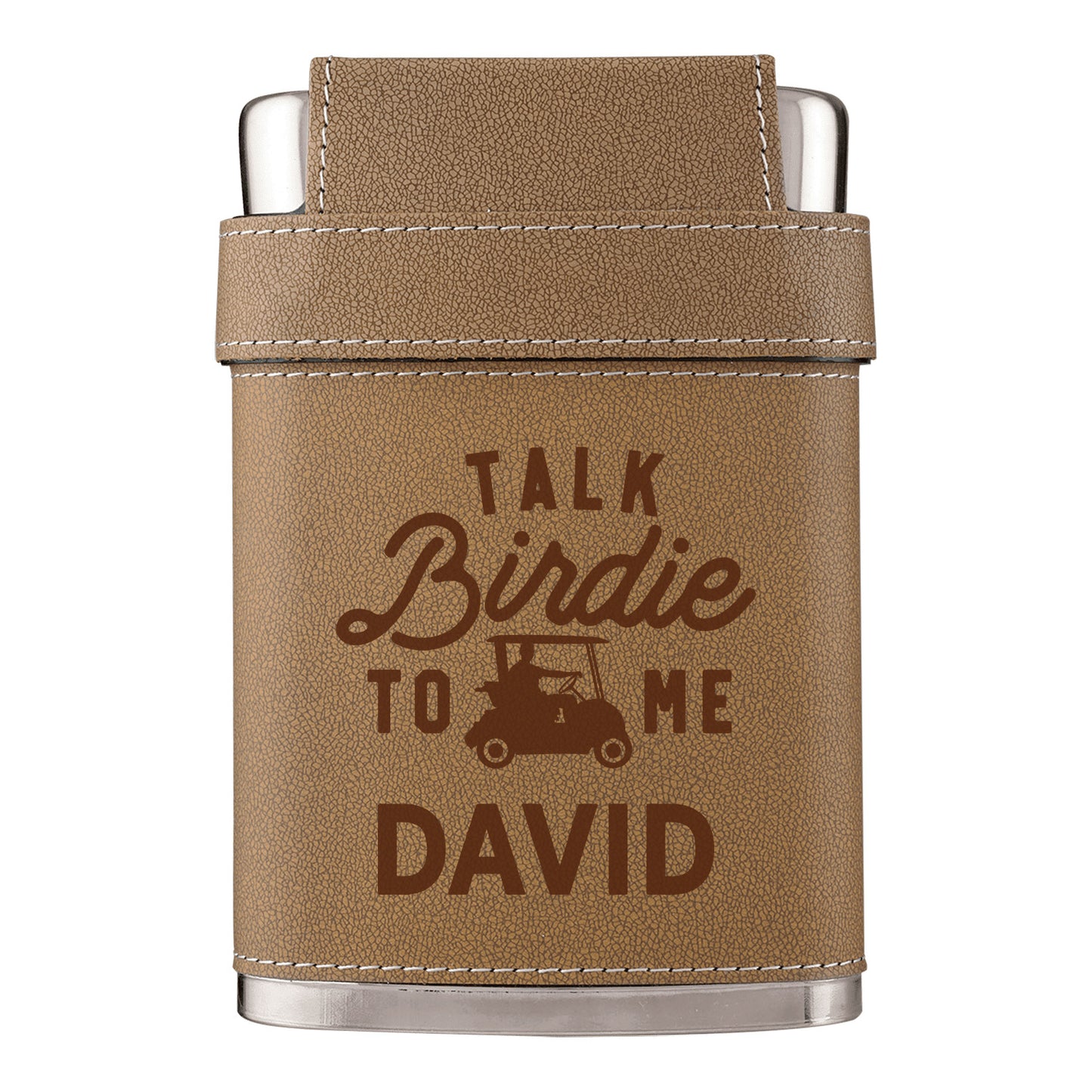 Talk Birdie to Me Leather Flask Kit