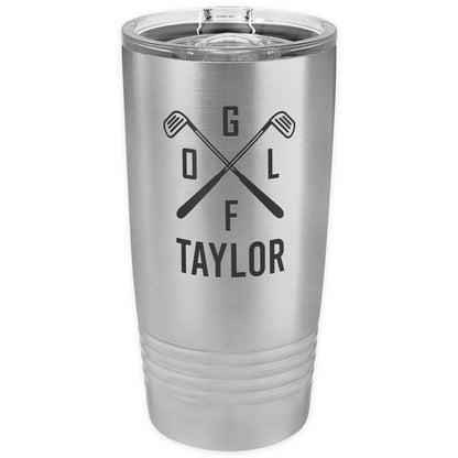 Vintage Golf Stainless Steel Tumbler