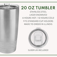 Text Stainless Steel Tumbler