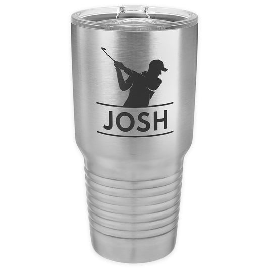 Golfer Stainless Steel Tumbler