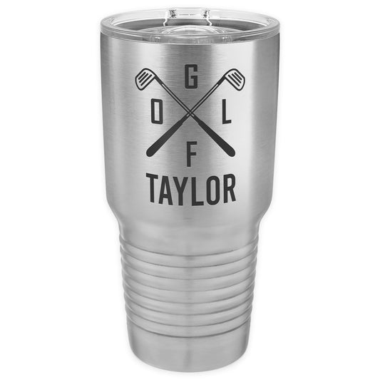 Vintage Golf Stainless Steel Tumbler