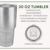 Text Stainless Steel Tumbler