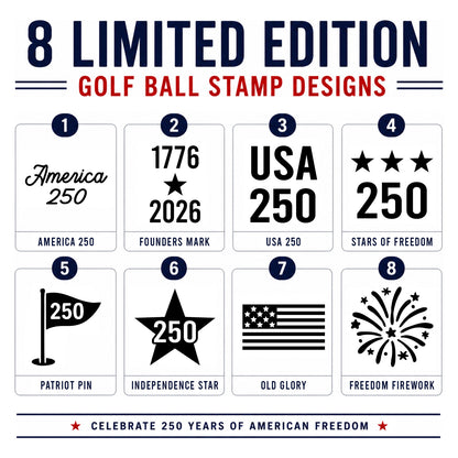 America 250 Golf Ball Stamp | Limited Edition