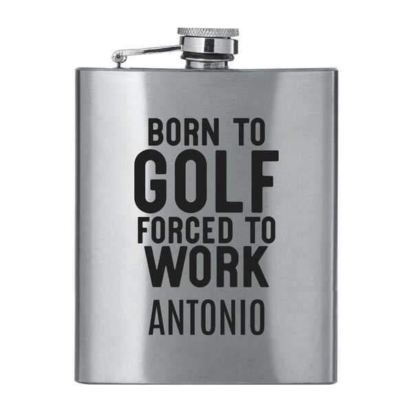 Born to Golf Stainless Steel Flask