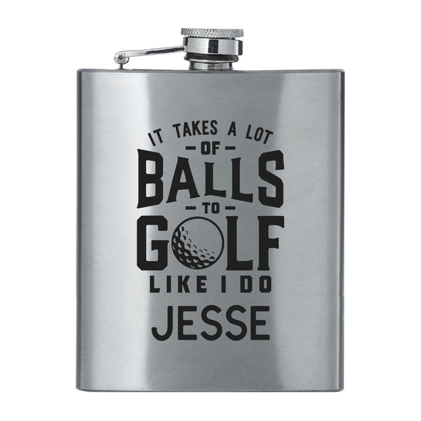 It Takes a Lot of Balls Stainless Steel Flask