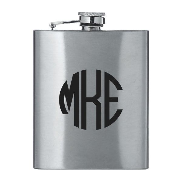 Monogram Stainless Steel Flask