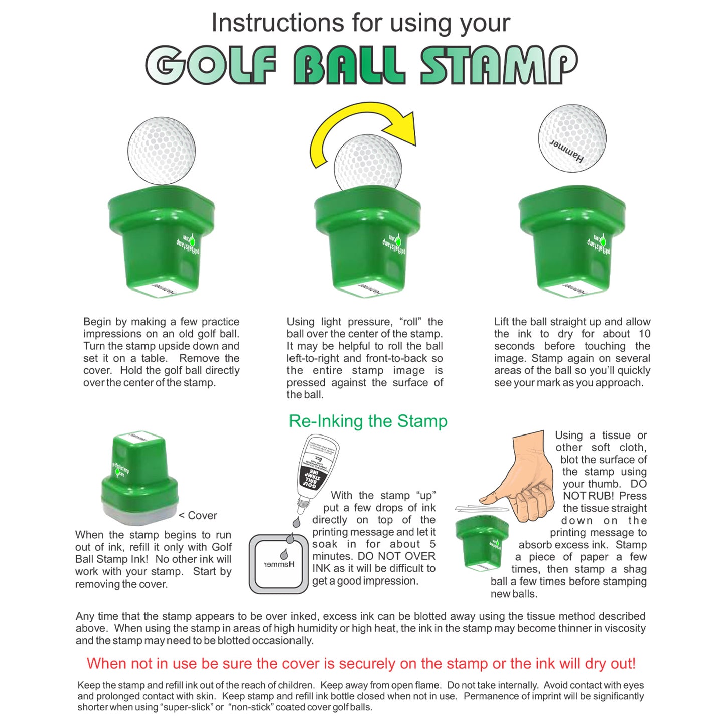 Personalized Golf Ball Stamp