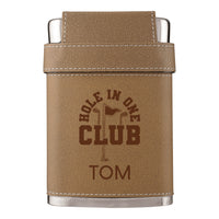 Hole In One Club Leather Flask Kit
