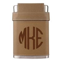 Monogram Leather Flask Kit